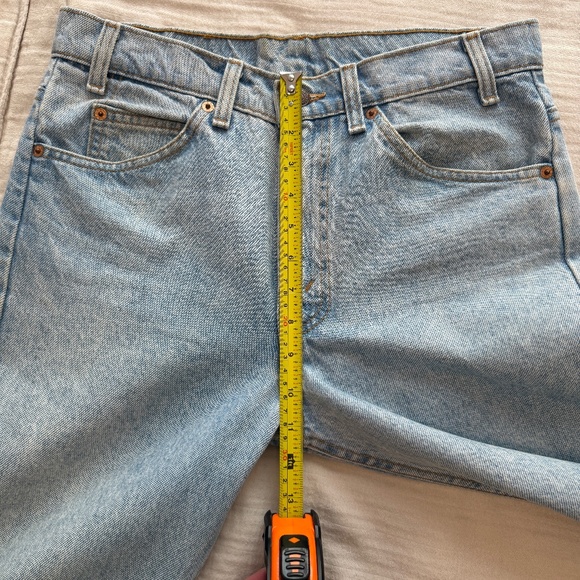 Vintage Orange Tab Levis 505 Jeans Denim Made in USA Mens Unisex Tag Size 32x30 - Picture 7 of 9